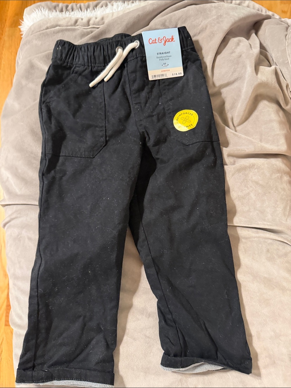 Cat & Jack Black Pull-On Kids Joggers with Drawstring